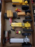 Lot of 8- Metal Tractor Toys