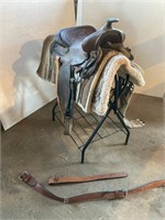 14” western saddle with stand.