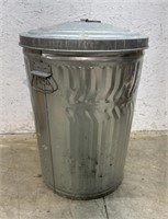 Metal garbage can