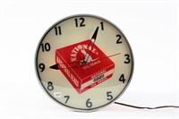 NATIONAL OIL SEALS LIGHTED WALL CLOCK