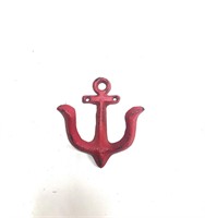 Sailor Ship's Anchor Iron Coat Hanger Red