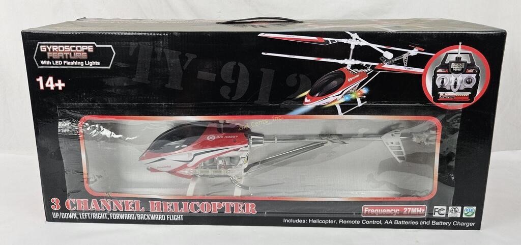 New Ty-912 3 Channel R/c Helicopter