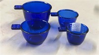 Blue Glass Measuring Cups