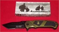 AS NEW - ARMY STRONG LOCKBLADE KNIFE " BULLY  "