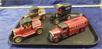 (4) Diecast Collector Toy Truck Banks
