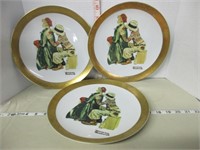 3 "NORMAN ROCKWELL" COLLECTOR PLATES