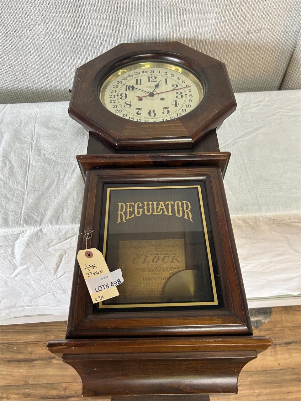 New England Clock Co. Regulator Wall Clock