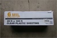 NEW ROLL OF 6 MIL EXTRA HD CLEAR PLASTIC SHEETING