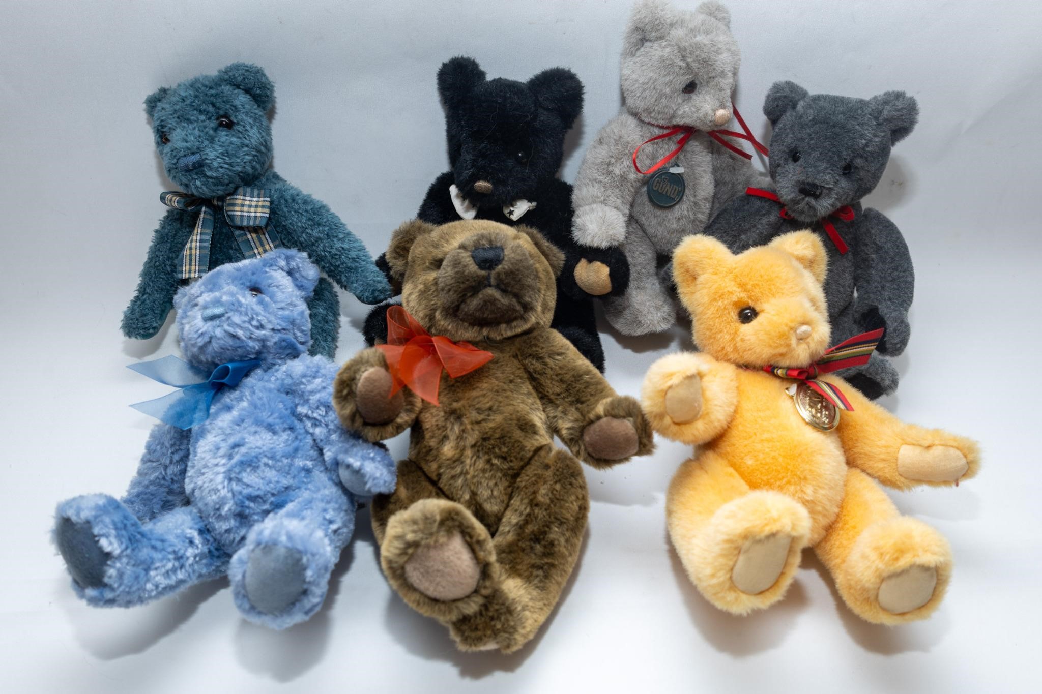 Collection of seven Gund stuffed bears