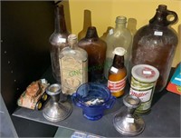 Mix lot - vintage and antique bottles -