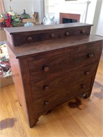 Antique Victorian Chest drawers, drawers open