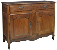 LOUIS XV STYLE FRUITWOOD CARVED SIDEBOARD, C.1850S