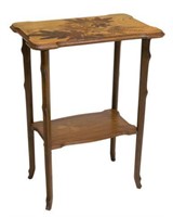 FRENCH MARQUETRY SIDE TABLE, SIGNED GALLE