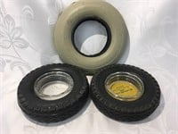 Vintage Rubber Tire Ashtrays (3)