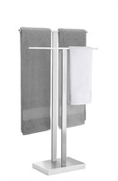 New KES Free Standing Towel Rack Bathroom, Double