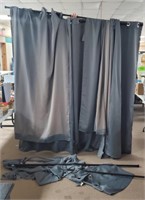 4 - Curtain Rods with Curtains