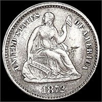 1872 Seated Liberty Half Dime CLOSELY