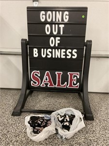 sidewalk sign with letters & numbers - 42" tall x