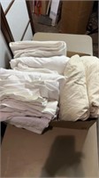 Box of assorted, king-size flannel sheet sets