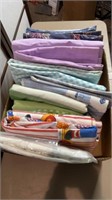 Box of miscellaneous flat sheets