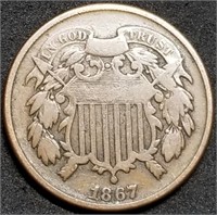 1867 Two Cent Piece