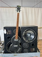 Violin Bass Guitar, Speakers, Fender Amp etc