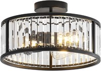NEW 2- Light Caged Crystal Chandelier