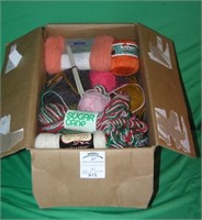 Large box of yarn and needles