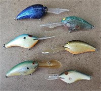 6pc Norman + Crankbait Fishing Lures