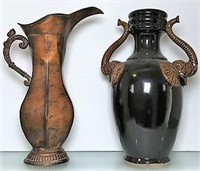 Terracotta & Metal Vases