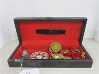 BOX WITH PATCHES AND MEDALS