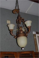 3 armed off center entryway chandelier