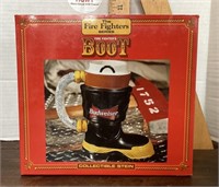 Budweiser Fire Fighters Boot collectible stein
