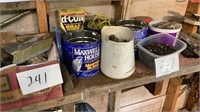 1/2 box of £.12 nails, miscellaneous cans of