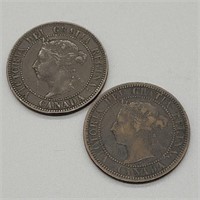 1888 1899 CANADA 1 CENT COINS VICTORIA DEI GRATIA
