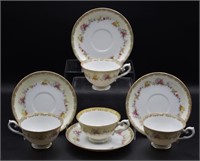 Cherry China Occupied Japan Tea Cup & Saucers
