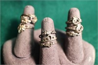 Collection of Sterling Silver Rings Various Sizes