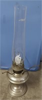 1926 Aladdin Model 11 Nickel Oil Lamp +Chimney