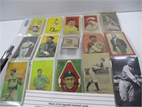 Sheet of 20 Cigarette Baseball Cards, Possible