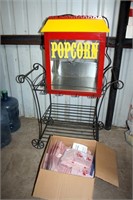 Popcorn Popper on Metal Cart