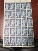 USA sheet of 25 mint stamps 3 cents 1956Scott1082
