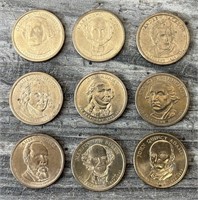 Presidents $1.00 Gold Colored Coins