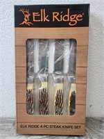 Elk Ridge Four PIece Steak Knife Set, New in Box!