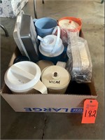 Box lot plastic pitcher, large water bottle