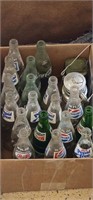 Box of vintage Pepsi Bottles