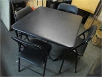 Black Folding Table & 4 Chairs Set Local Pickup