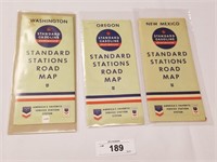 Trio of Vintage 1937 Standard Oil Road Maps