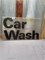 CAR WASH PLASTIC SIGN, 21 X 34.5"