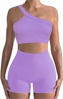 SZ 2 Piece Seamless Sexy One Shoulder