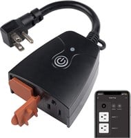 NEW $30 Smart WiFi Outdoor HD Plug w/2 Outlets